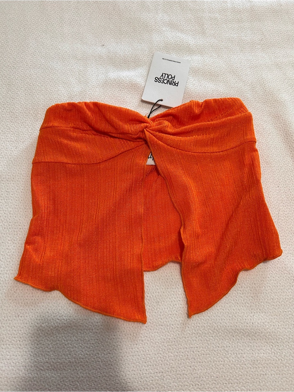 Princess Polly Ribbed Orange Twist Bandeau